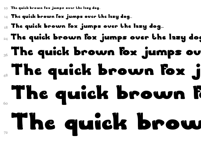 Forest Thing font waterfall